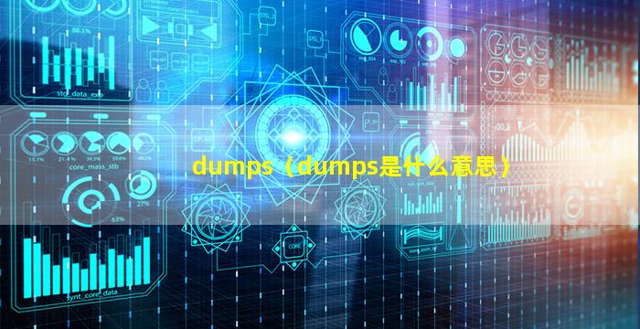 dumps（dumps是什么意思）